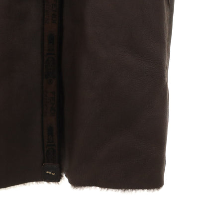 FENDI Brown Shearling Coat Size 38