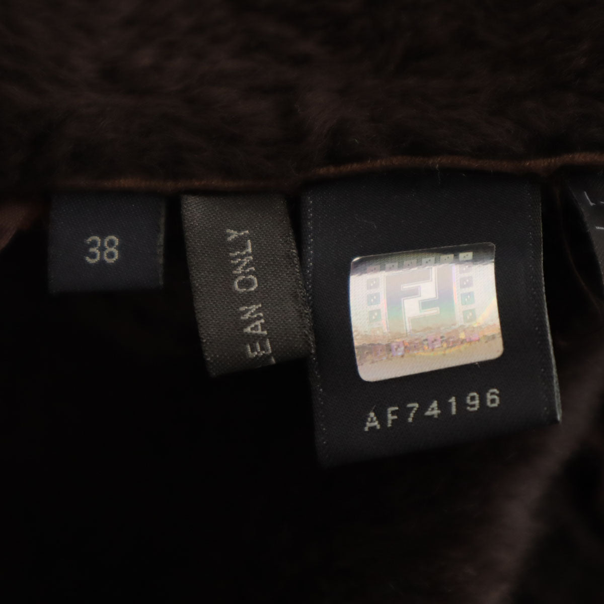 FENDI Brown Shearling Coat Size 38