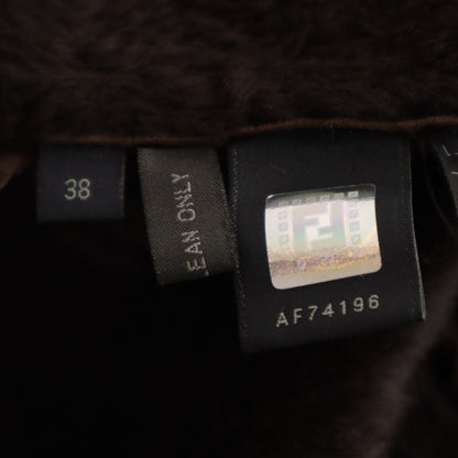 FENDI Brown Shearling Coat Size 38