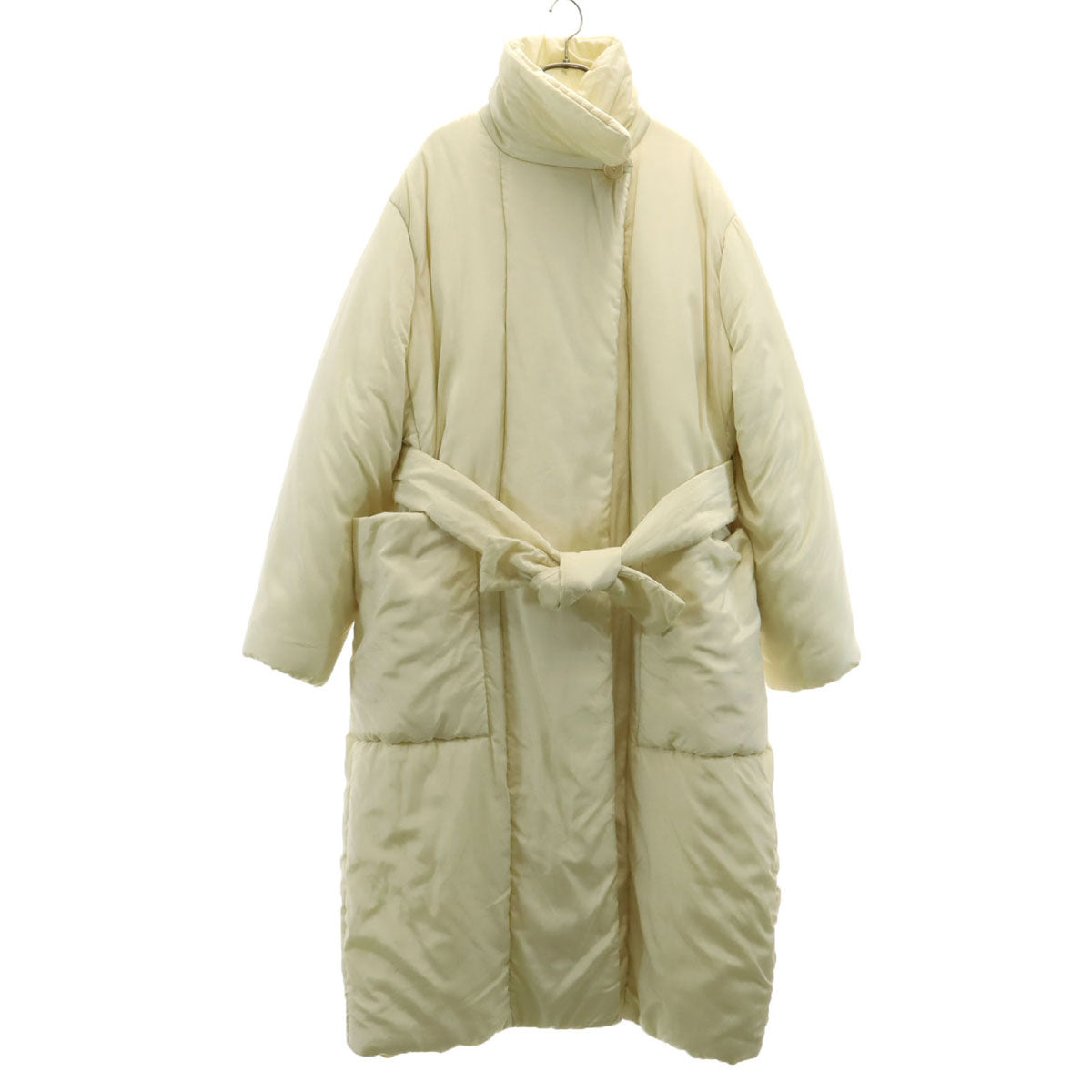 LEMAIRE Silk Blend Padded Coat White Size 36