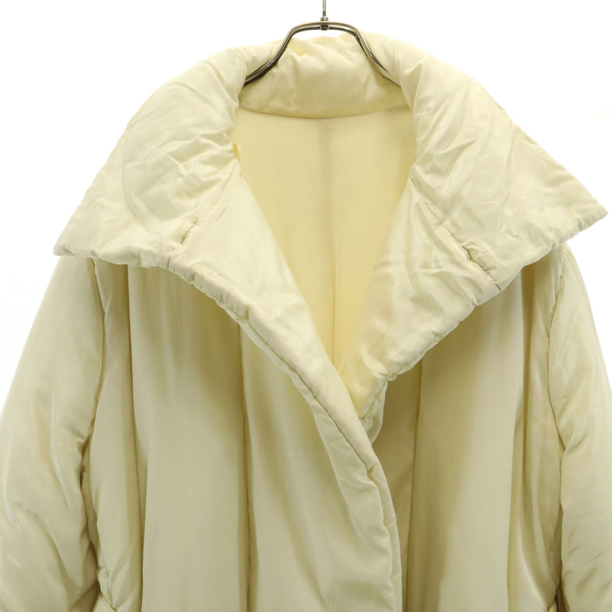 LEMAIRE Silk Blend Padded Coat White Size 36