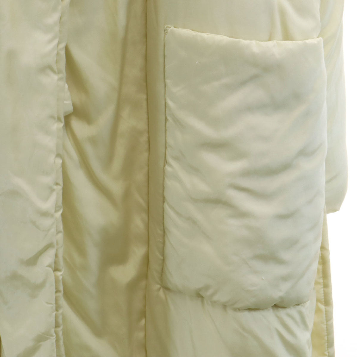 LEMAIRE Silk Blend Padded Coat White Size 36