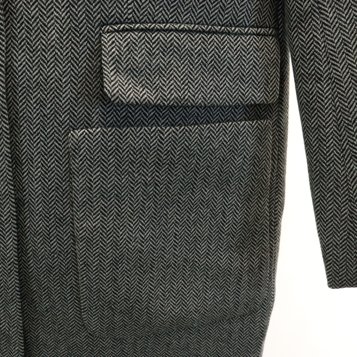 tibi Herringbone Chesterfield Coat White