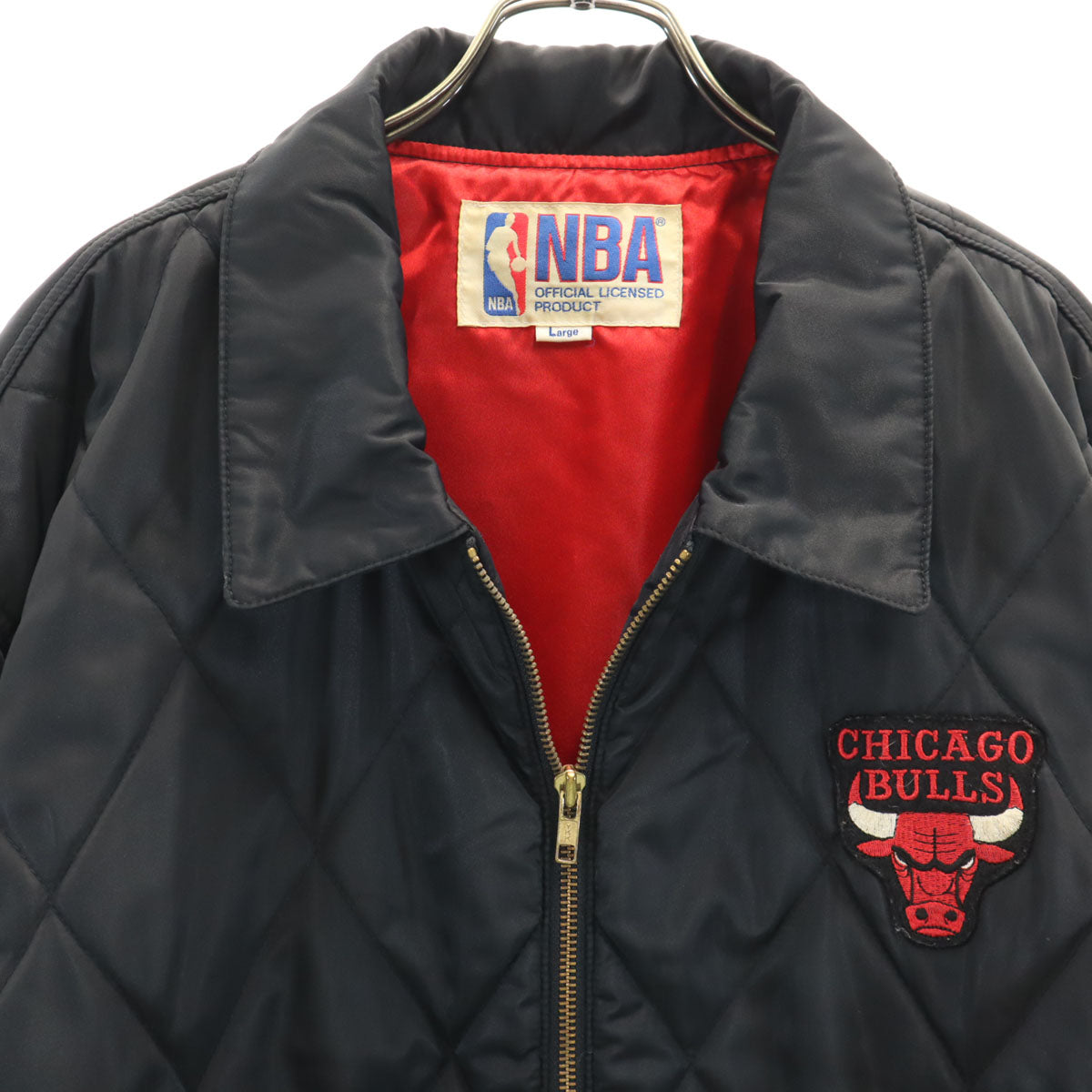 NBA Chicago Bulls Quilted Coat Black Size L