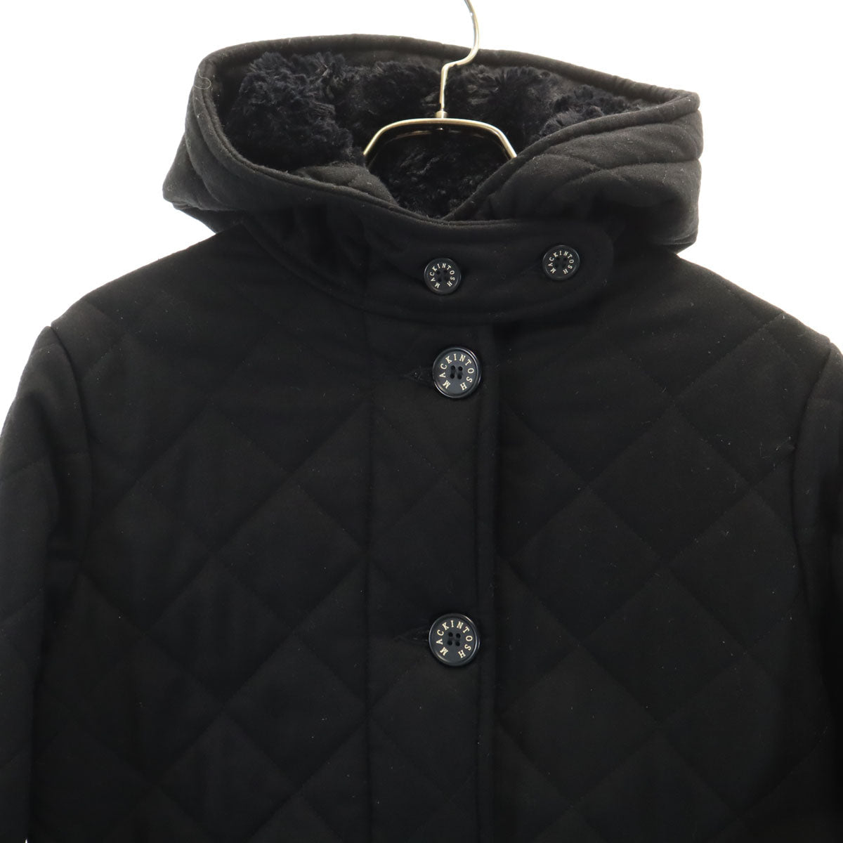 Mackintosh Made in Scotland Quilted Coat Black Size 36