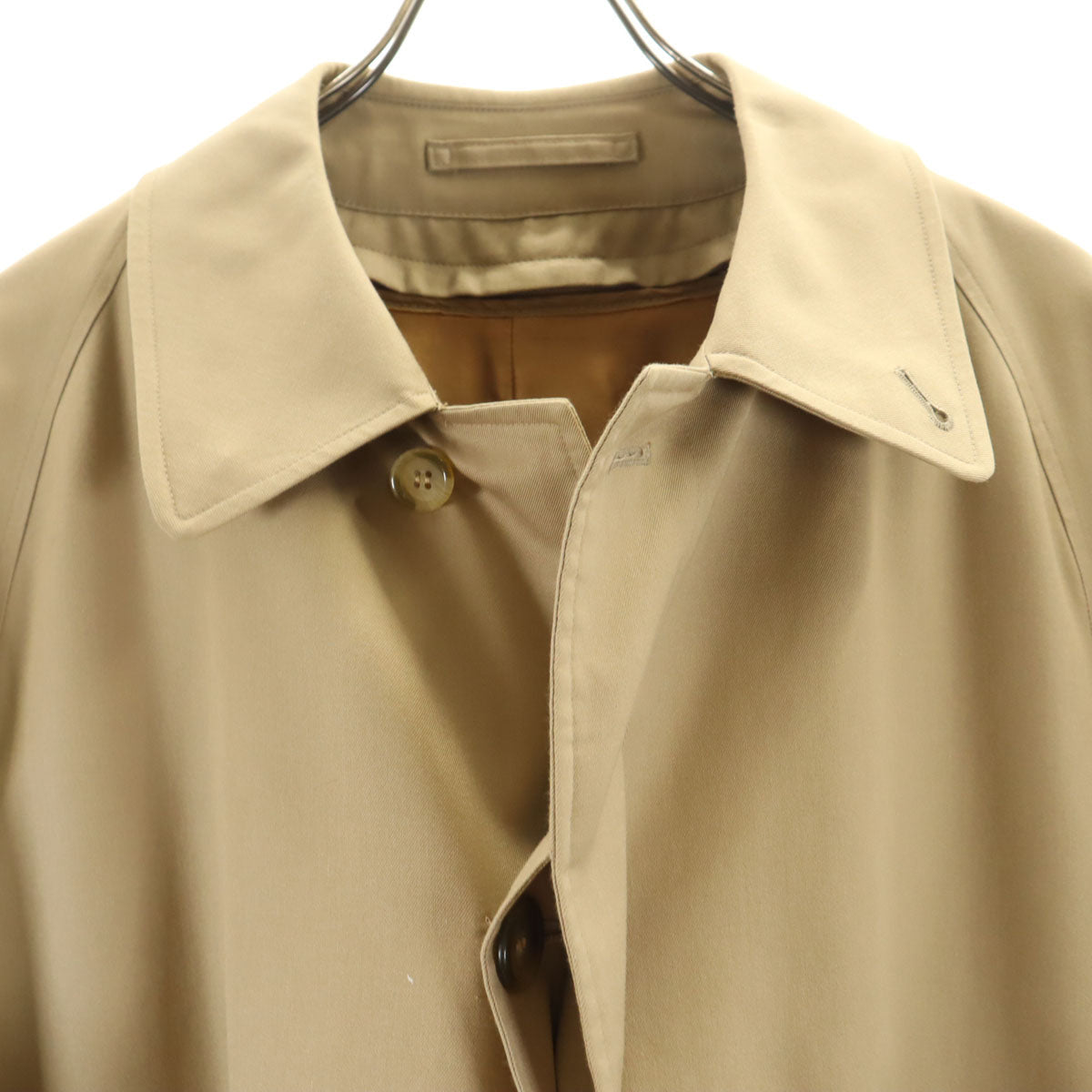 Burberrys 90s Vintage Balmacaan Coat w/Liner Beige Size 38
