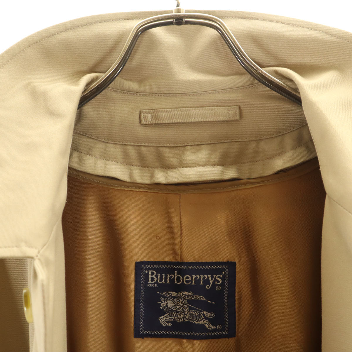 Burberrys 90s Vintage Balmacaan Coat w/Liner Beige Size 38