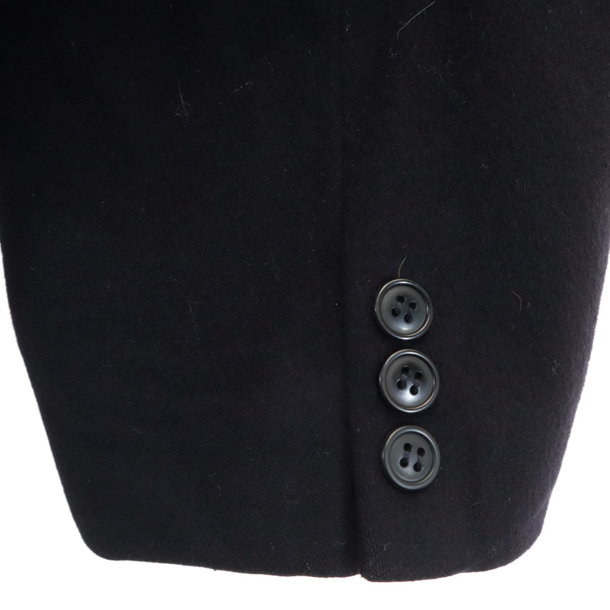 YVES SAINT LAURENT Dark Blue Chesterfield Coat