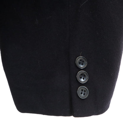 YVES SAINT LAURENT Dark Blue Chesterfield Coat