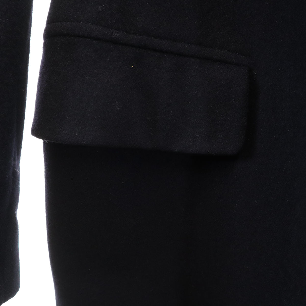 YVES SAINT LAURENT Dark Blue Chesterfield Coat