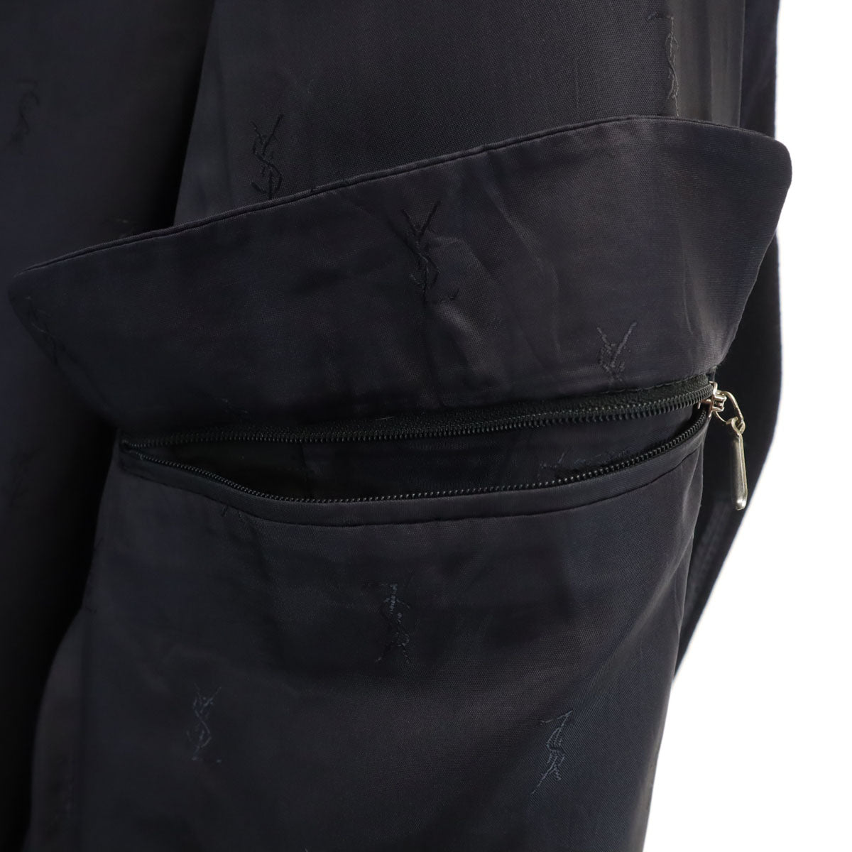 YVES SAINT LAURENT Dark Blue Chesterfield Coat
