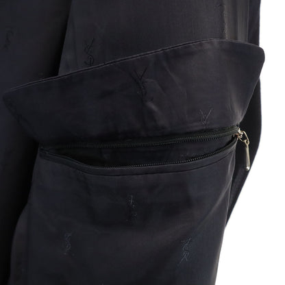 YVES SAINT LAURENT Dark Blue Chesterfield Coat