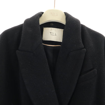 TELA Double Breasted Coat Black Size 42