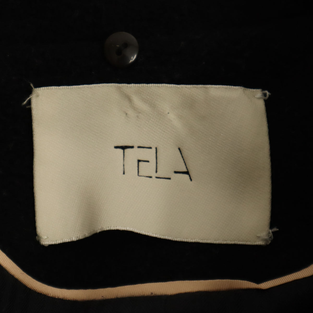 TELA Double Breasted Coat Black Size 42