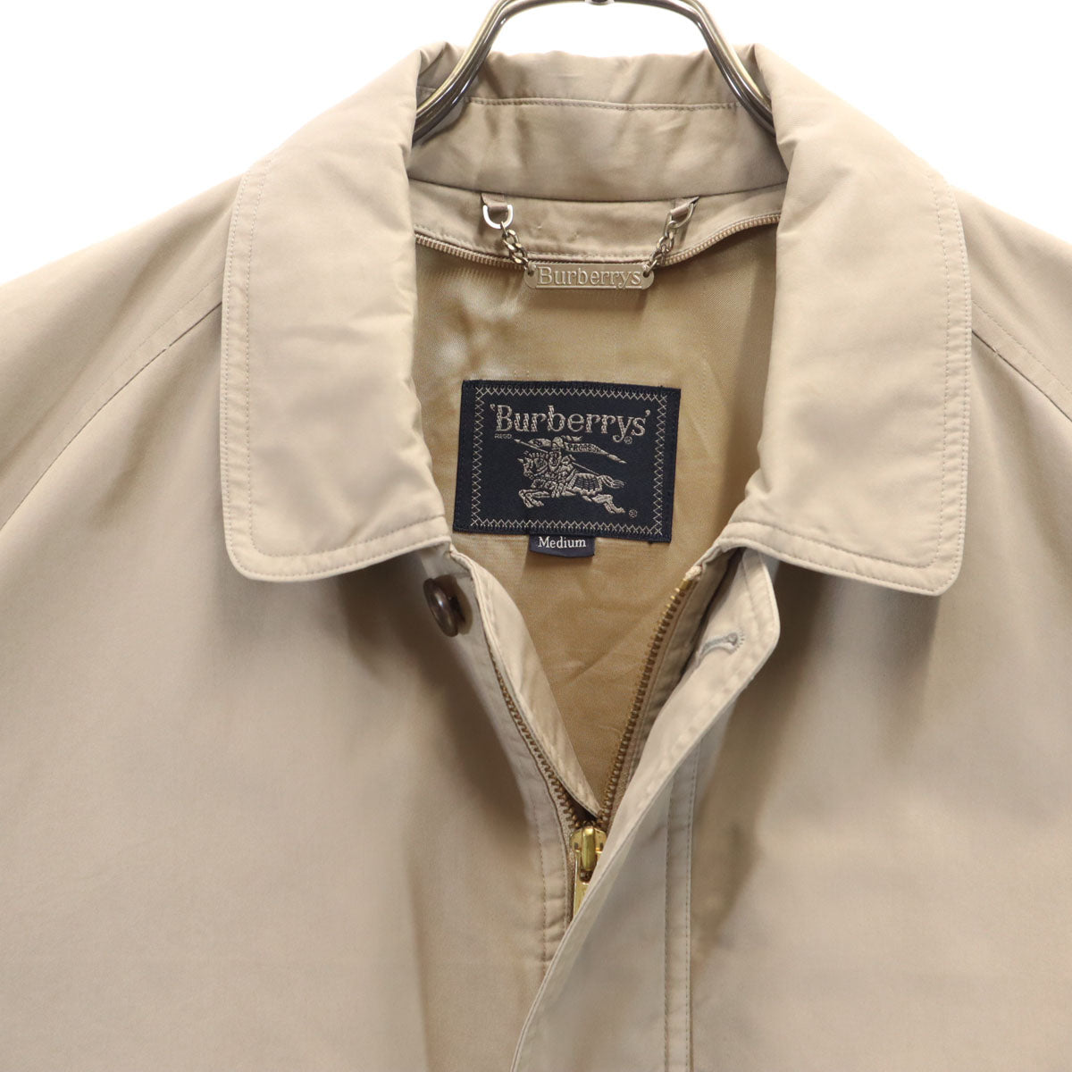 Burberrys 90s Greige Balmacaan Coat Size M
