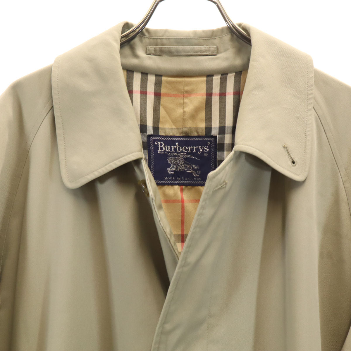 Burberrys UK Made Balmacaan Coat Greige Size 48