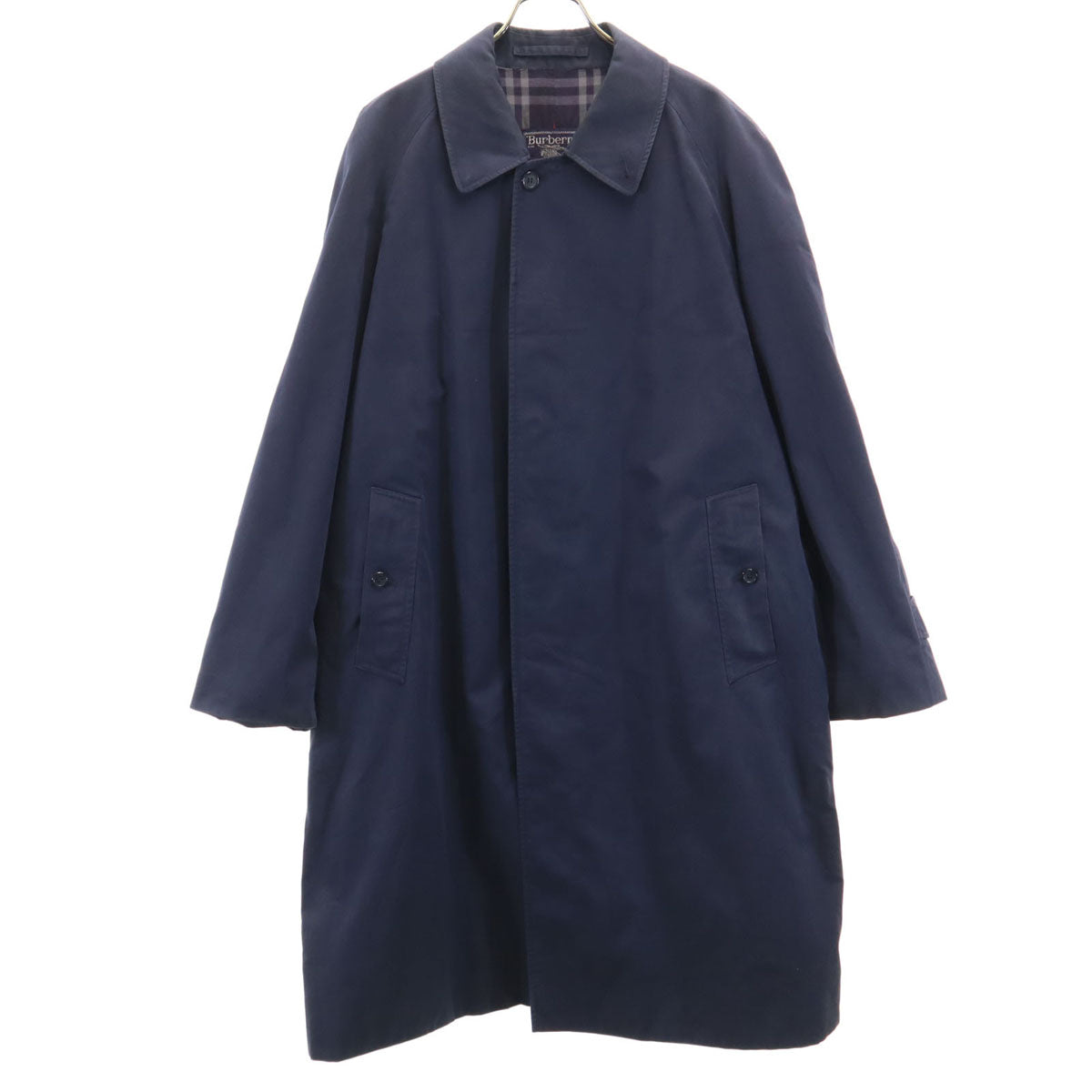 Burberrys 90s British Made Navy Coat Size 50