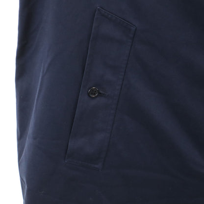 Burberrys 80s Vintage UK Balmacaan Coat Navy