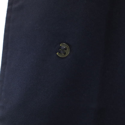 Burberrys 80s Vintage UK Balmacaan Coat Navy