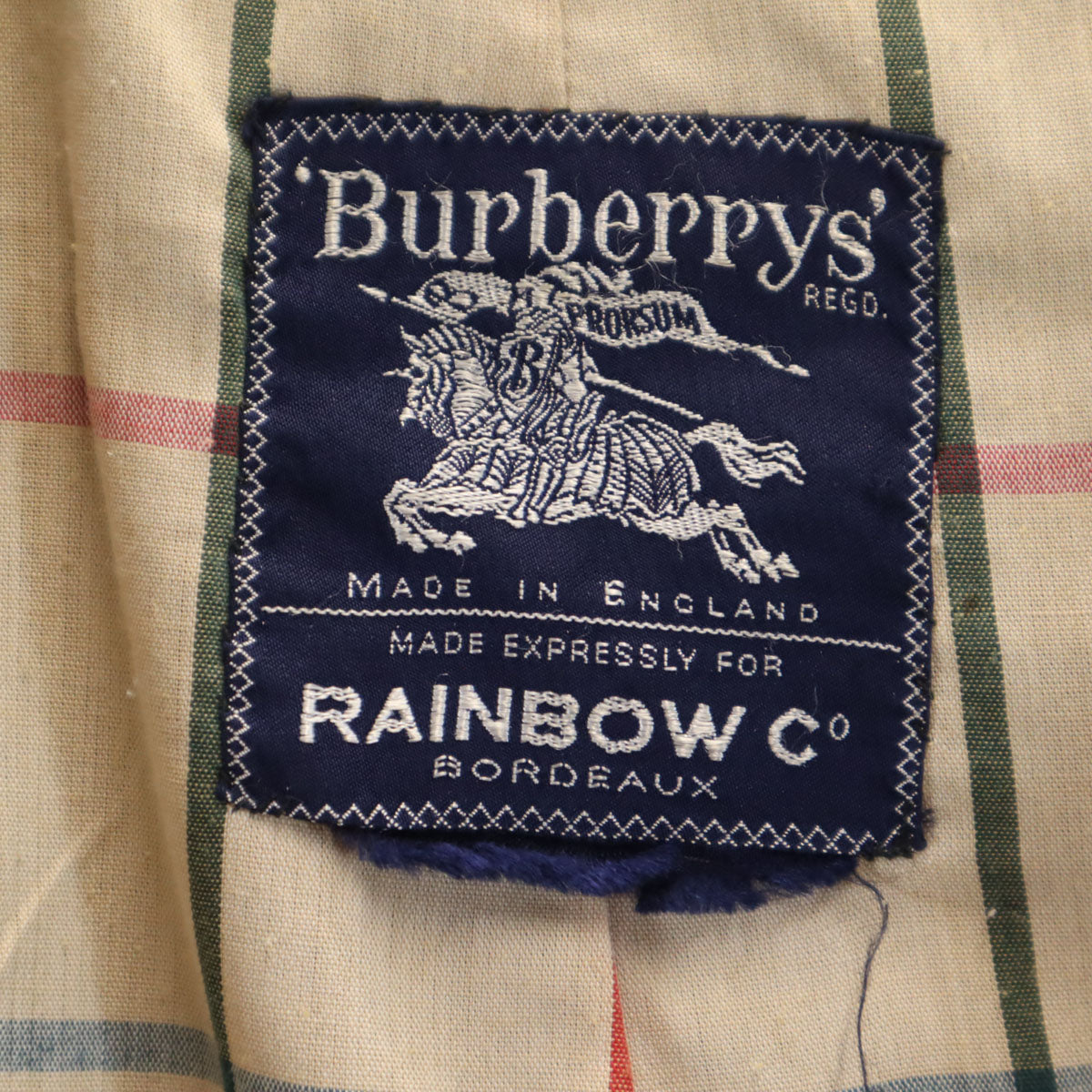 Burberrys 80s Vintage UK Balmacaan Coat Navy