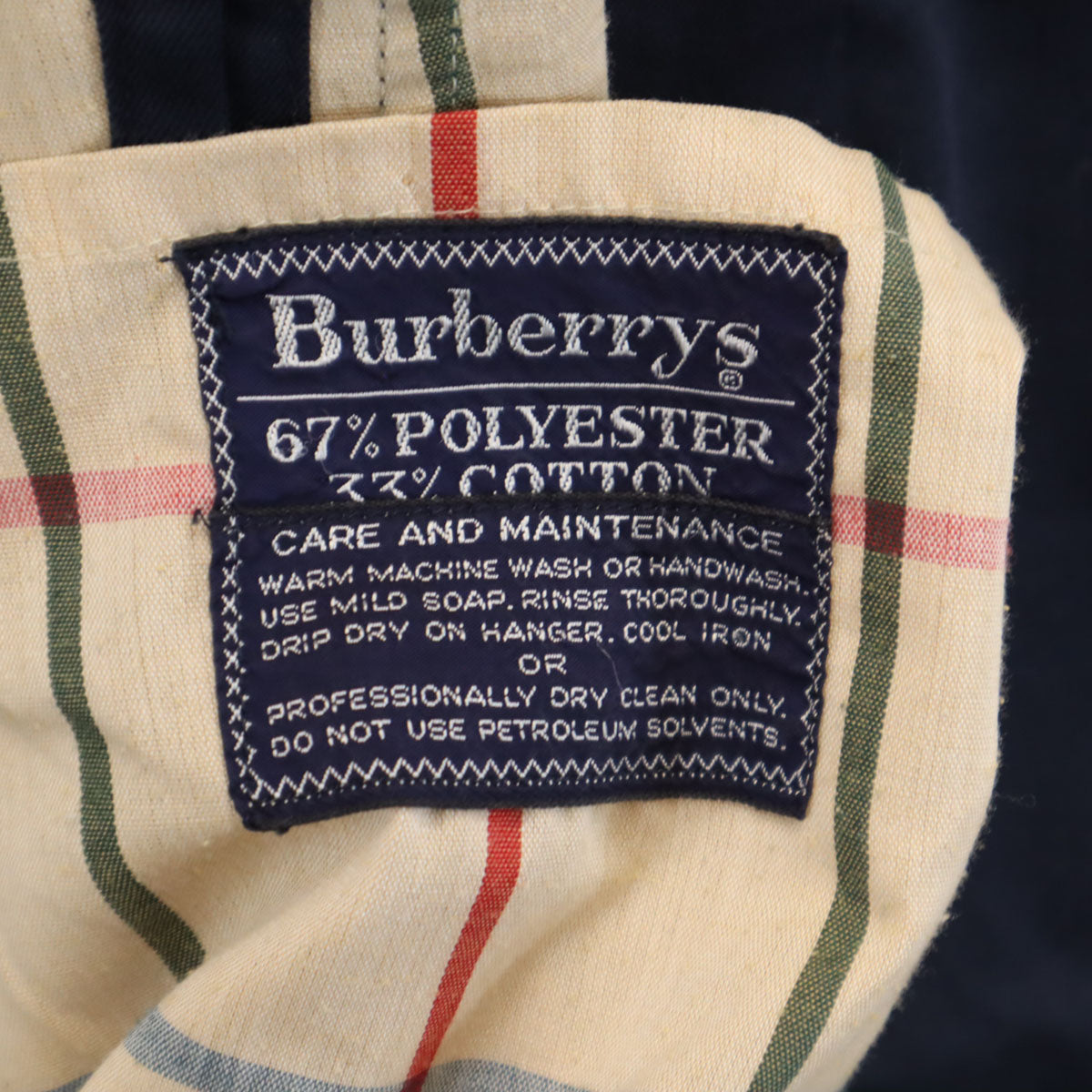 Burberrys 80s Vintage UK Balmacaan Coat Navy