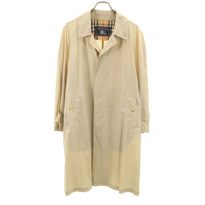 Burberrys 90s Vintage Spring Balmacaan Coat Beige