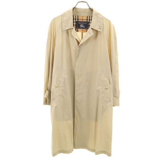 Burberrys 90s Vintage Spring Balmacaan Coat Beige