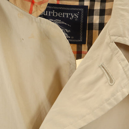 Burberrys 90s Vintage Spring Balmacaan Coat Beige