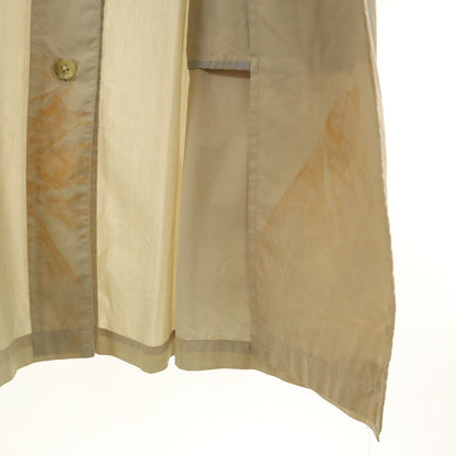 Burberrys 90s Vintage Spring Balmacaan Coat Beige