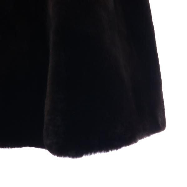 SAGA MINK Real Fur Coat Dark Brown