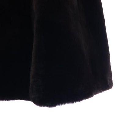 SAGA MINK Real Fur Coat Dark Brown