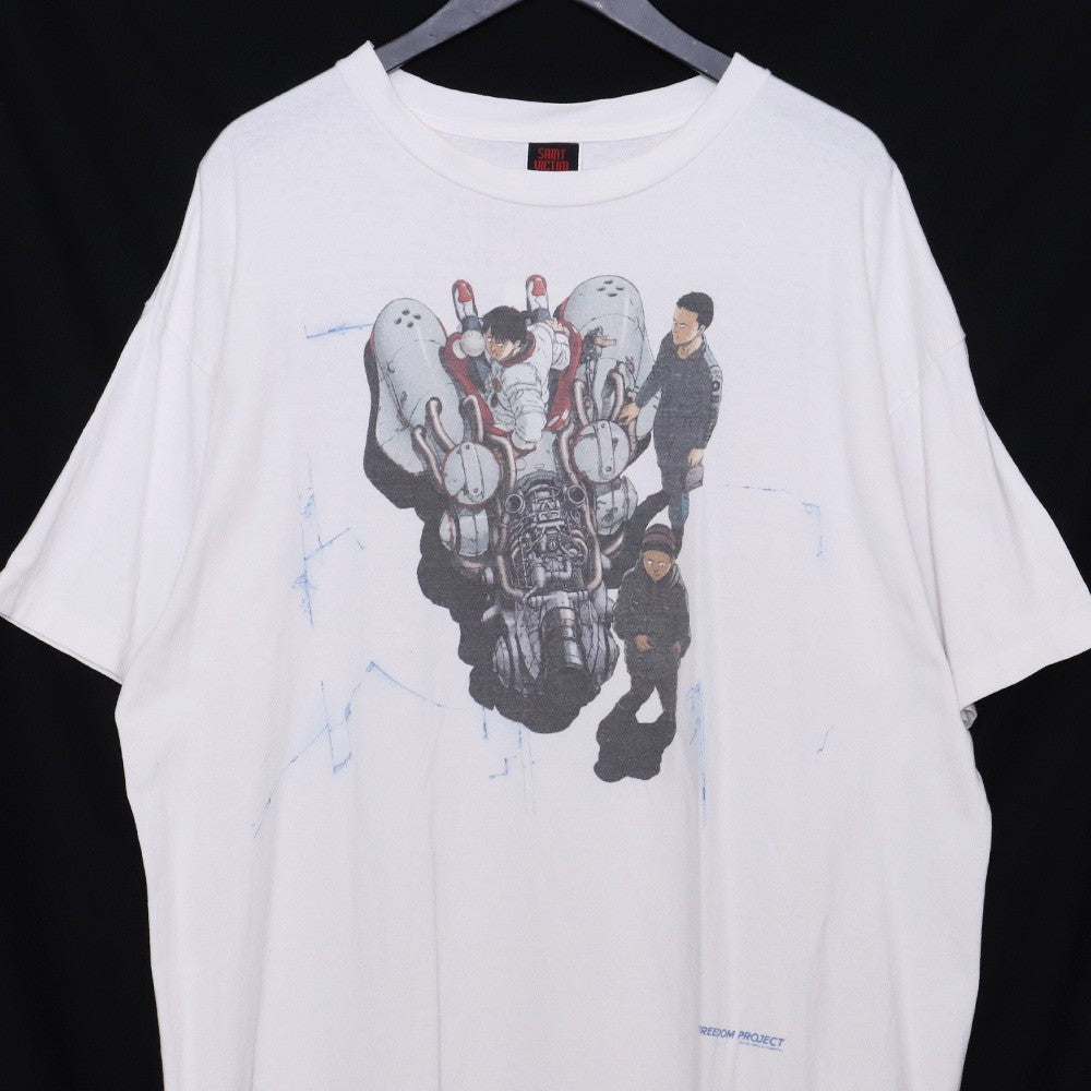 Saint Michael FD-SS TEE / BIKE T-Shirt White Size XL
