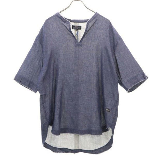 XL Quolt Top-Gauze Pullover Shirt Navy Size XL