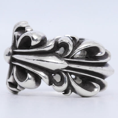 CHROME HEARTS Double Floral Cross Ring Silver Size ONE SIZE