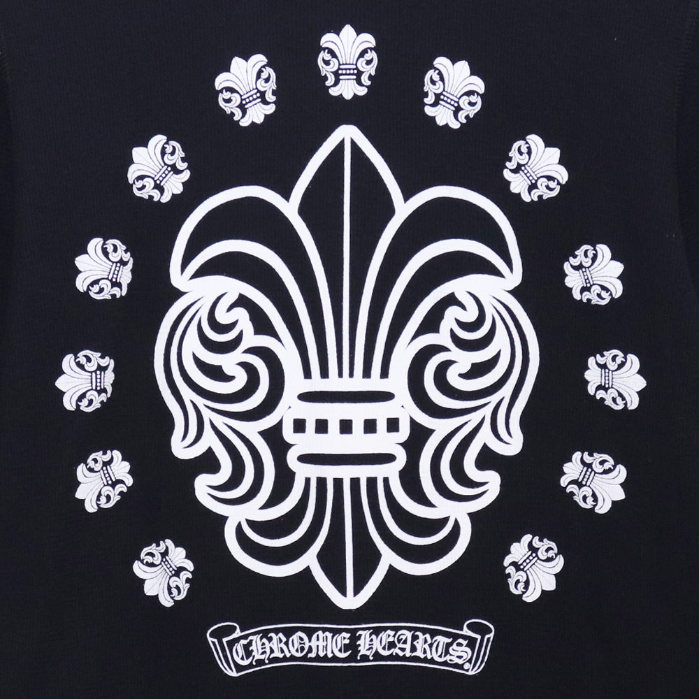 CHROME HEARTS Old BS Fleur Thermal Long Sleeve T-Shirt Black Size S