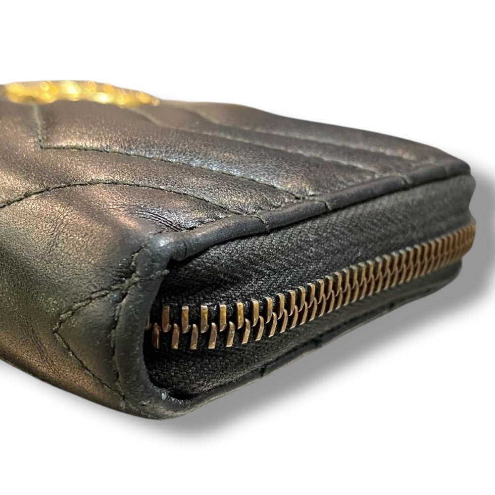 GUCCI GG Marmont Zip Around Wallet Black Size F