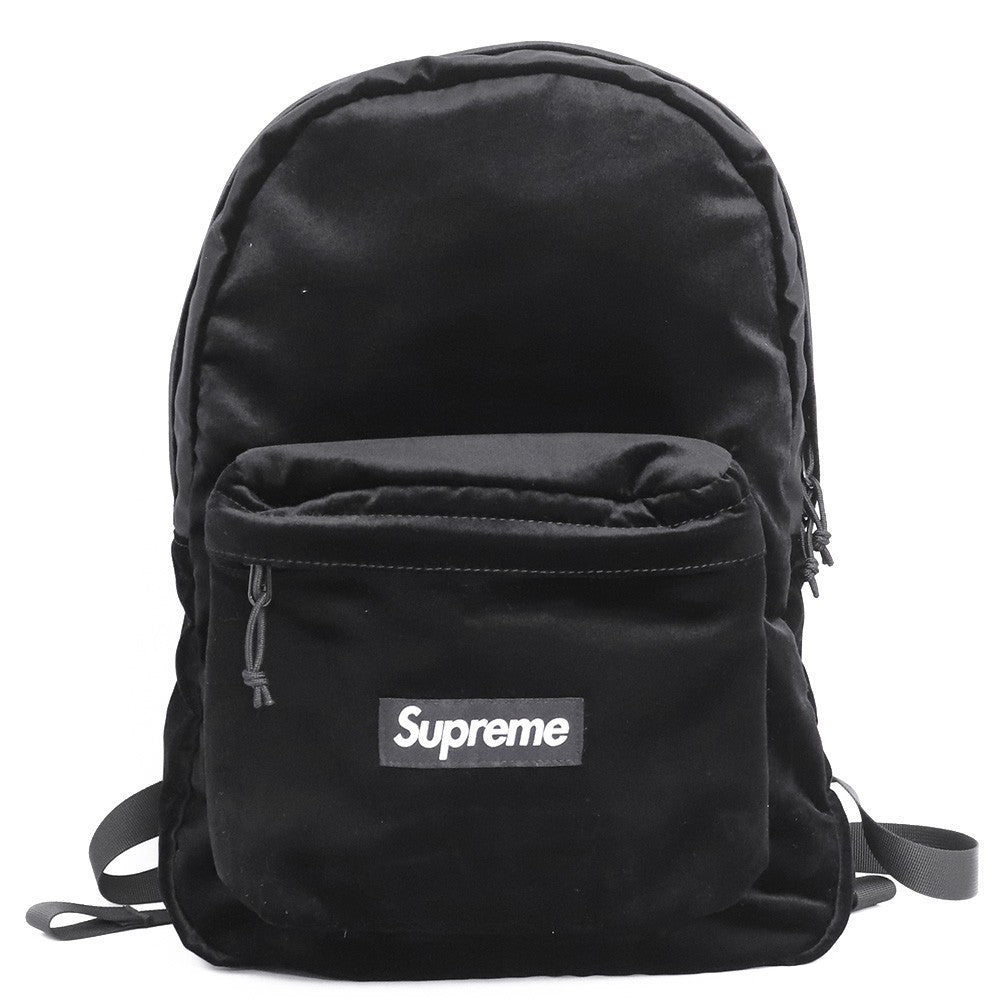 SUPREME 25AW Velvet Backpack Black Size F