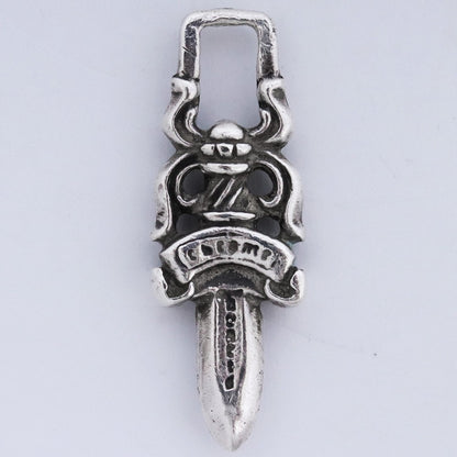 CHROME HEARTS #5 Dagger Zip Charm Necklace Size #5