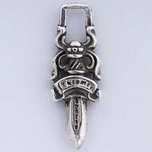 CHROME HEARTS #5 Dagger Zip Charm Necklace Size #5