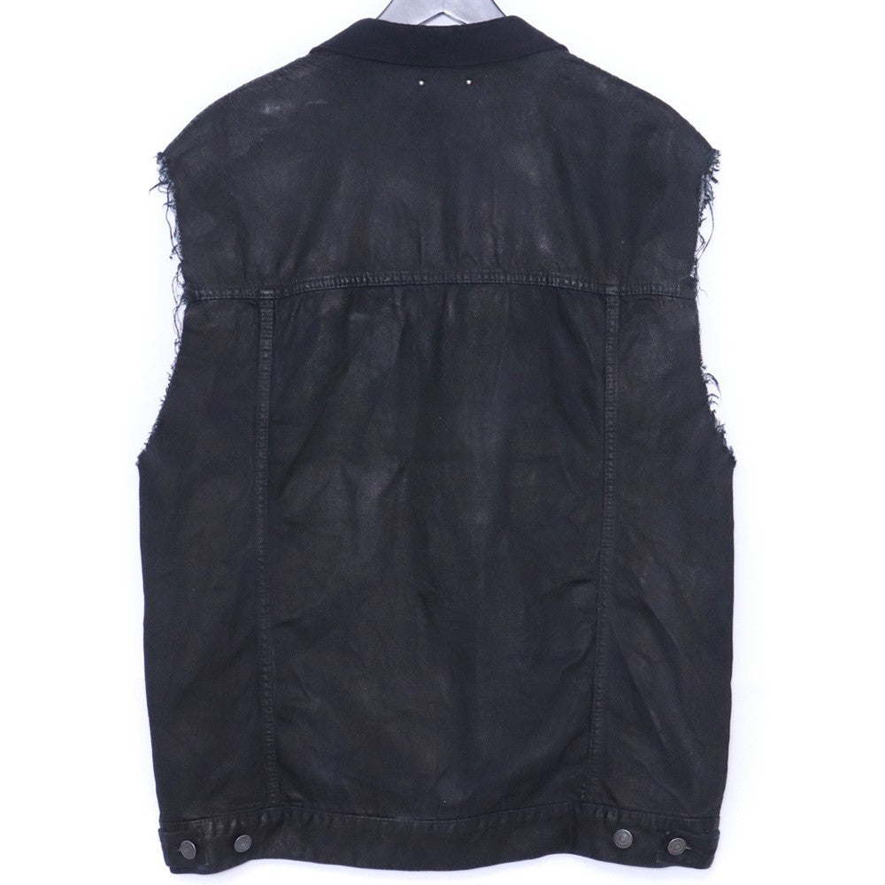 MINEDENIM B.Covered Denim Tuxedo Gilet Black Size 2