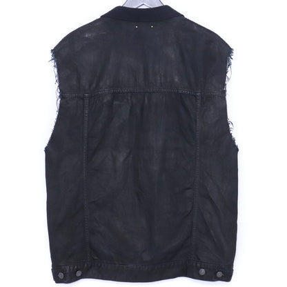 MINEDENIM B.Covered Denim Tuxedo Gilet Black Size 2