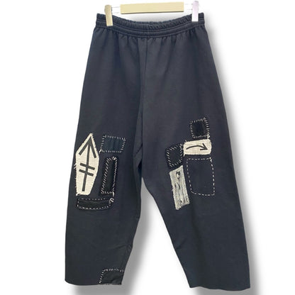 HEIKKI SALONEN Cropped Sweatpants Black Size M
