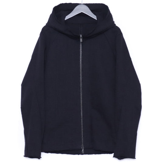 DEVOA Heavy Jersey Hooded Jacket Black Hoodie Size 2