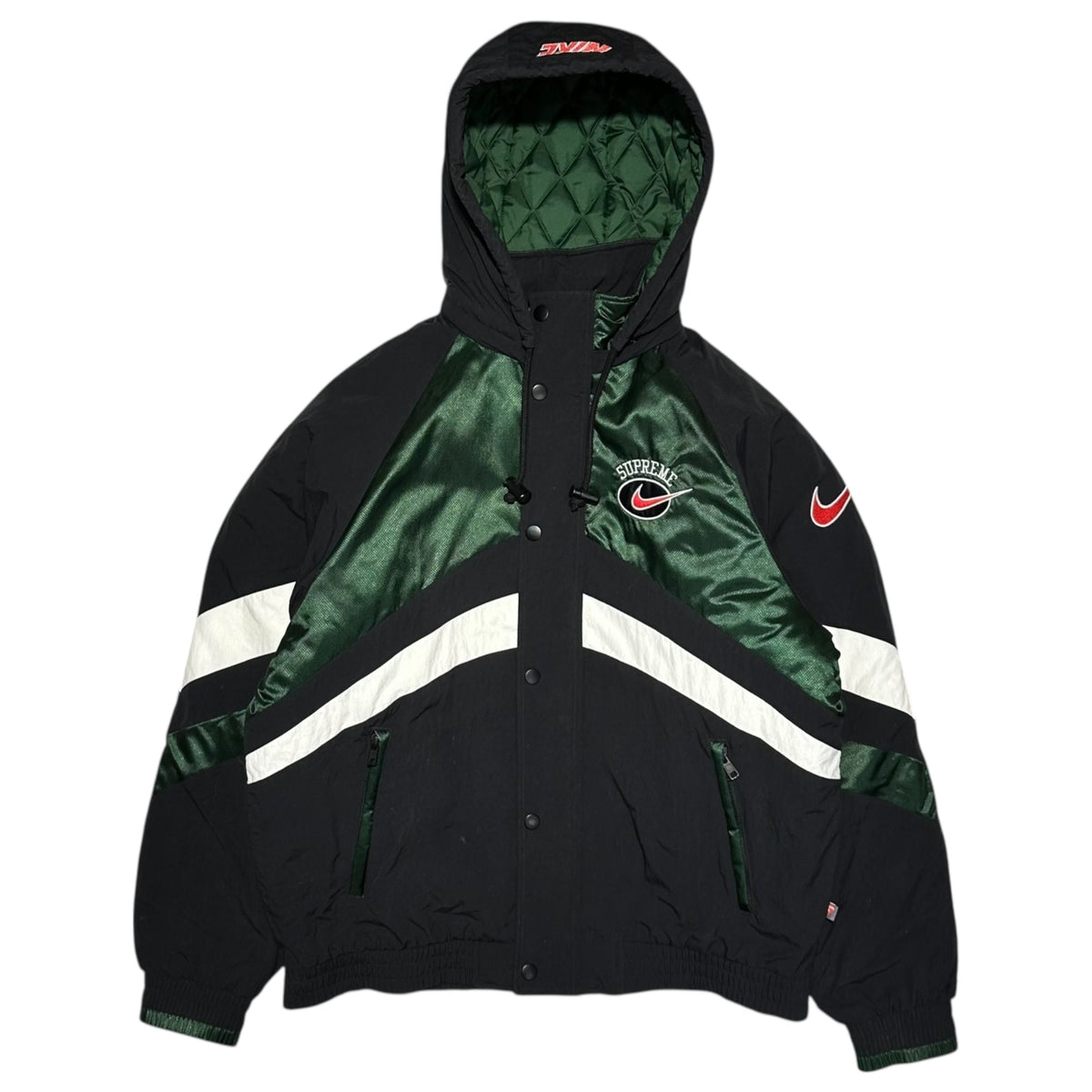 SUPREME x Nike 19SS Hooded Nylon Jacket Black Size S