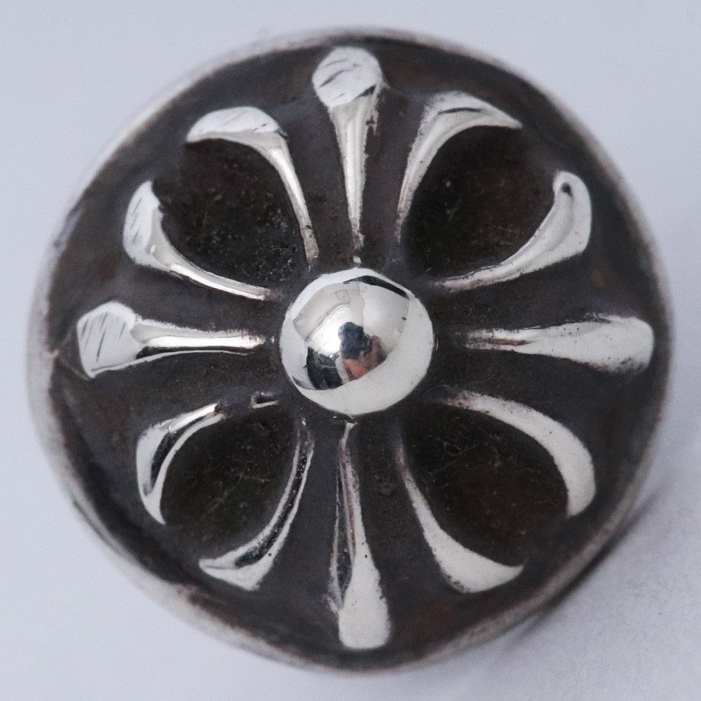 Chrome Hearts Cross Ball Stud Earring Silver Size F