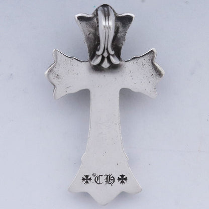Chrome Hearts DBL CH CRS SML Silver Pendant