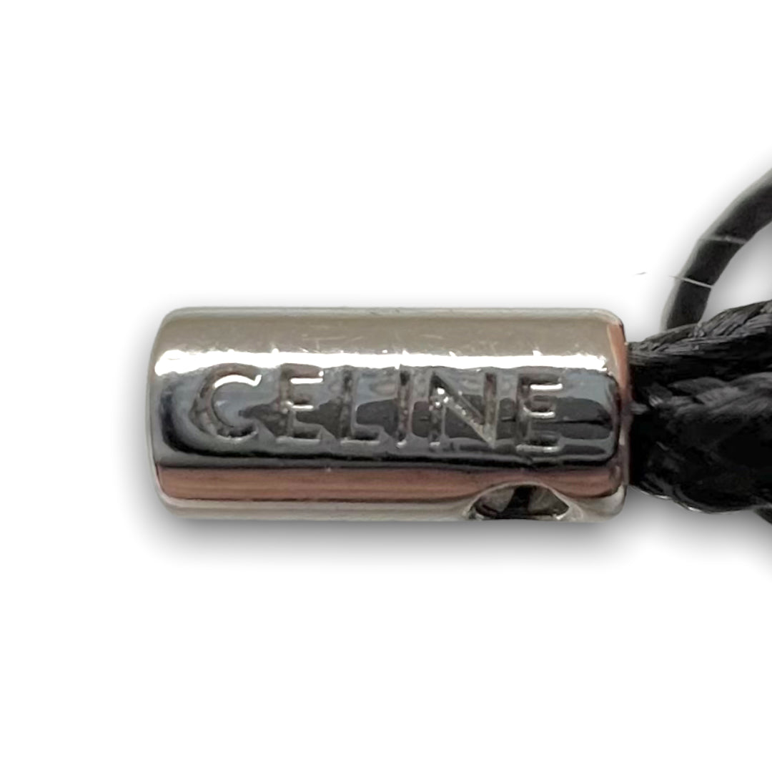 CELINE Rhodium Finish Brass Beach Bracelet Silver Size F