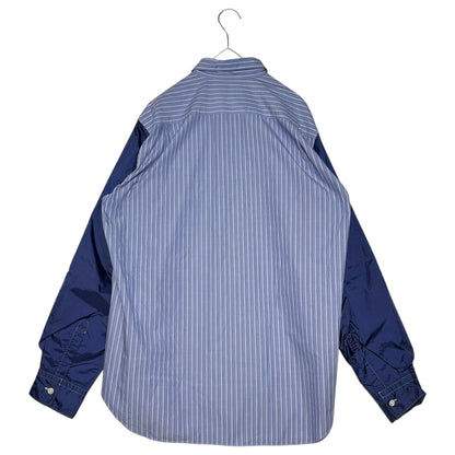 COMME des GARCONS HOMME 05SS Nylon Sleeve Shirt Blue Size M
