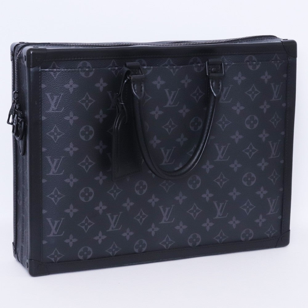 Louis Vuitton Soft Trunk Briefcase Monogram Black Bag Size F