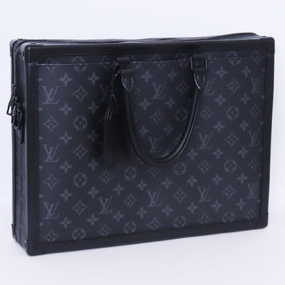 Louis Vuitton Soft Trunk Briefcase Monogram Black Bag Size F